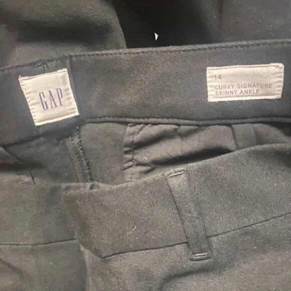 GAP Black Curvy Signature Skinny ankle pants, size 14 - Picture 3 of 4